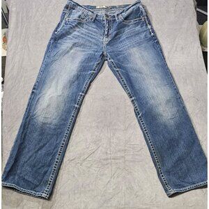 Buckle BKE Seth Jeans Men 36R Blue Relaxed Dark Wash Denim (HL16)